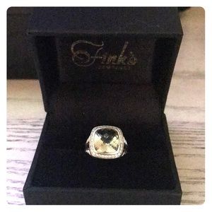 11mm Albion ring with prasiolite and diamonds